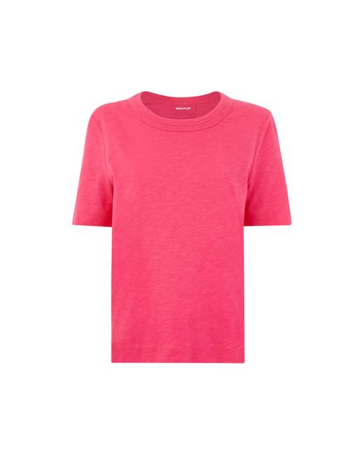 Whistles Pink Women's Rosa Double Trim T-shirt