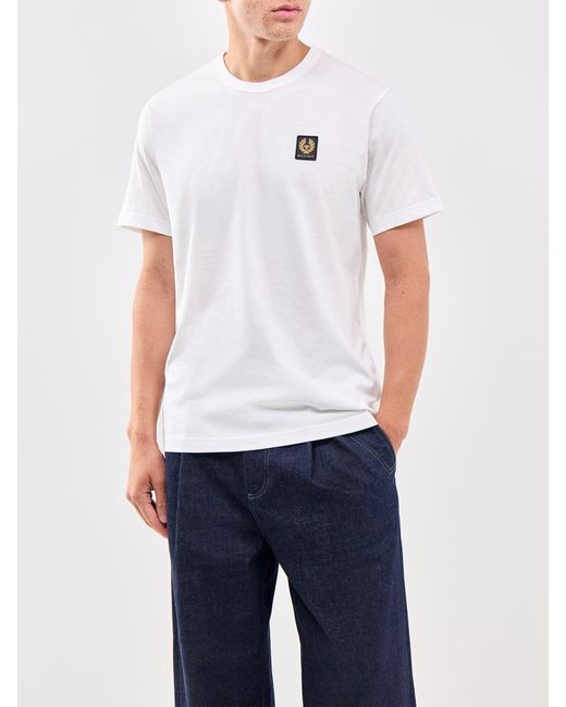 Belstaff White Logo T-Shirt for men