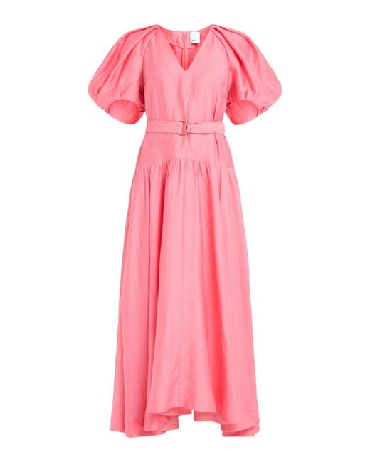 Acler Pink Women's Warner Midi Dress