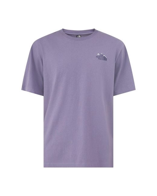 The North Face Purple High Society Relaxed Graphic T-Shirt for men