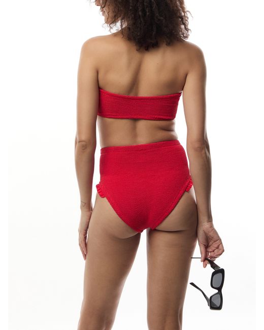 Hunza G Red Women's Osiris Frill Bikini Bikini Set