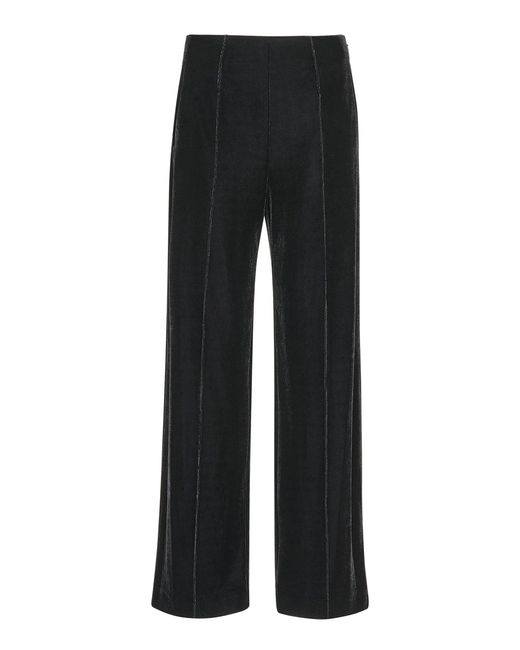 Whistles Black Velvet Full Length Trousers