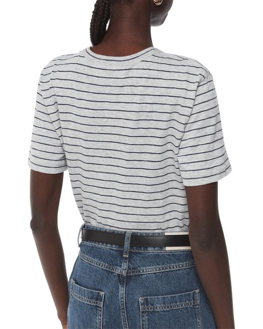 Whistles Gray Women's Emily Ultimate Stripe T-shirt