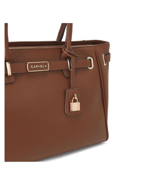 Carvela Kurt Geiger Brown Belted Tote Bag