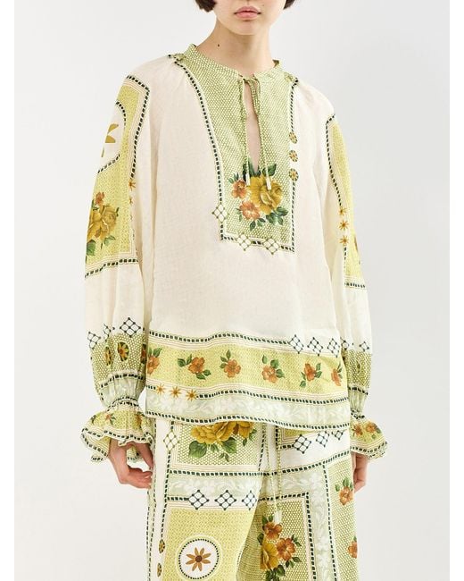 ALÉMAIS Metallic Dixie Blouse