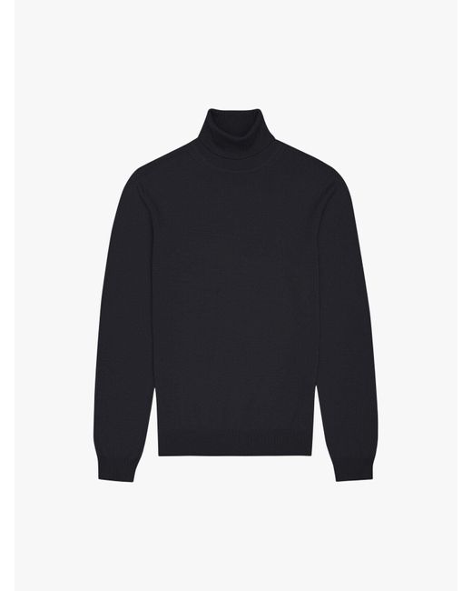 Reiss Blue Caine Merino Wool Rollneck for men