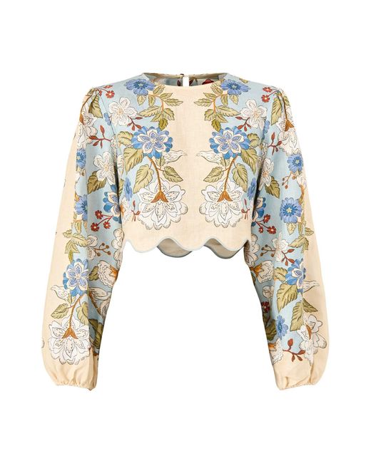 Farm Rio White Long Sleeve Blouse