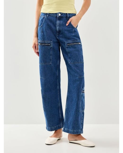 seventy + mochi Blue Lara Straight Jeans