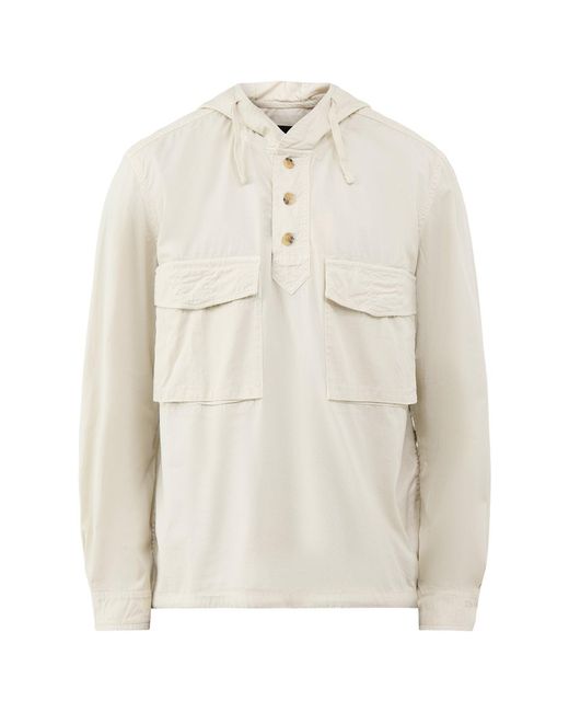 Paul Smith White Hooded Pull Over Anorak for men