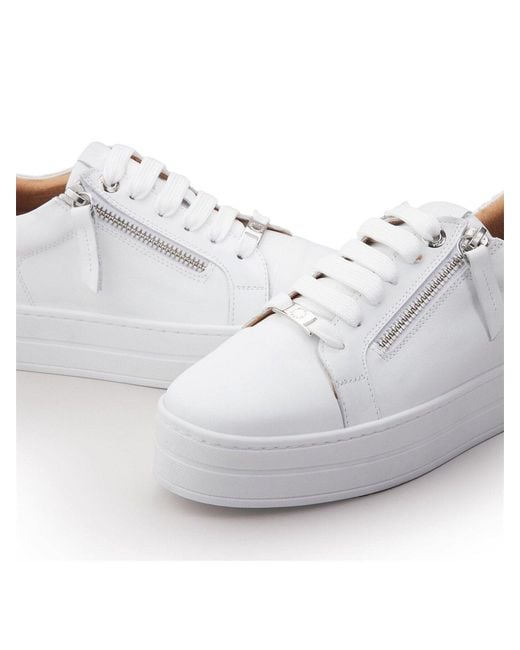 Moda In Pelle White Abbiy Leather