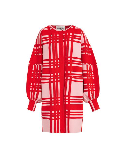 Essentiel Antwerp Red Women's Flow Long Knitted Coat
