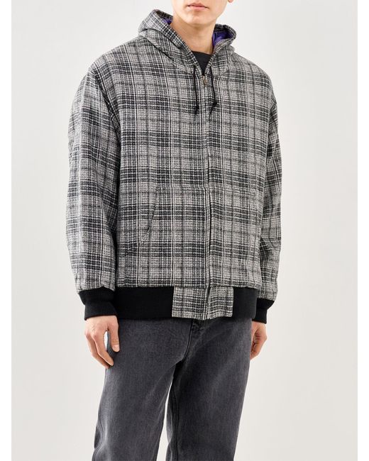 Needles Gray Zipped Hooded Jacket Multi for men