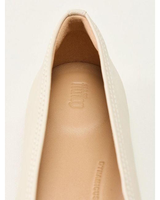 Fitflop White High-Cut Ballet Flats
