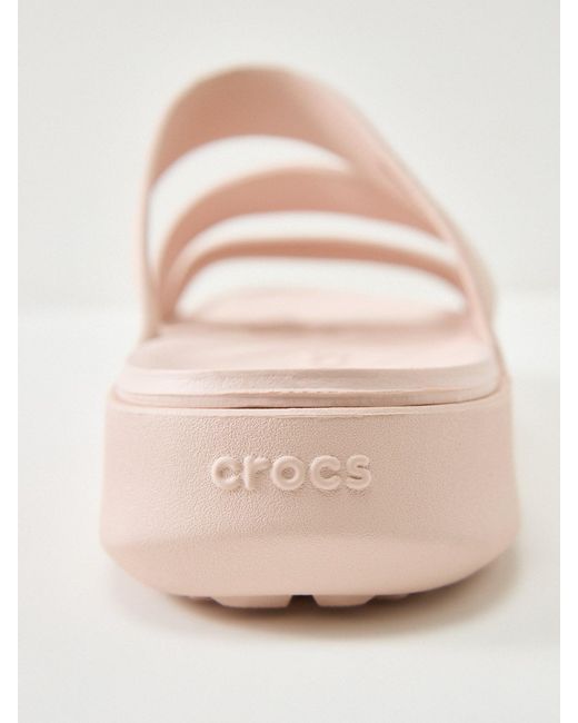 CROCSTM Pink Getaway Strappy Sandals Nude