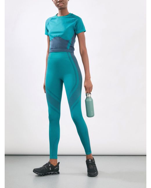 Sweaty Betty Blue Women's Silhouette Sculpt Seamless Workout leggings