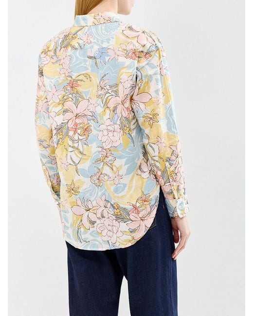 Ralph Lauren White Floral Long Sleeve Shirt