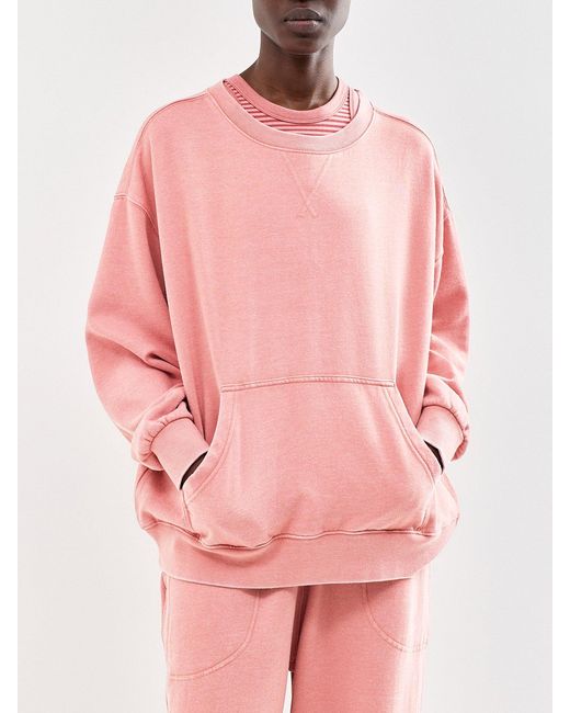 Free People Pink Slow It Down Sweatshirt