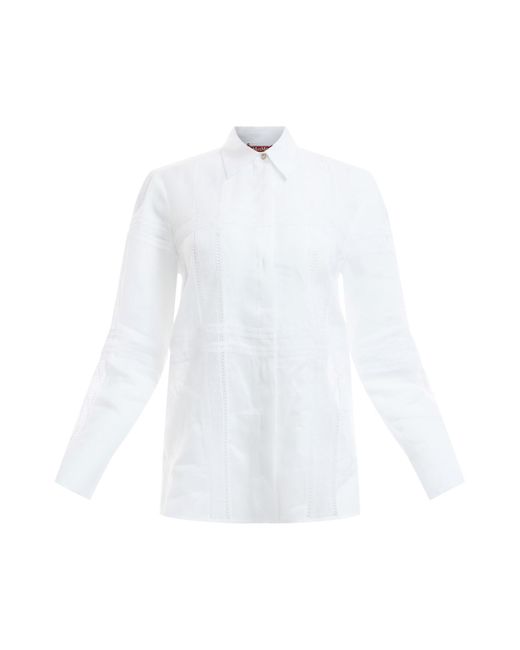 Max Mara Studio White Women's Tequila Linen Shirt