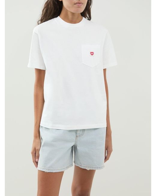 Carhartt White Short Sleeve Pocket Small Heart T-Shirt for men