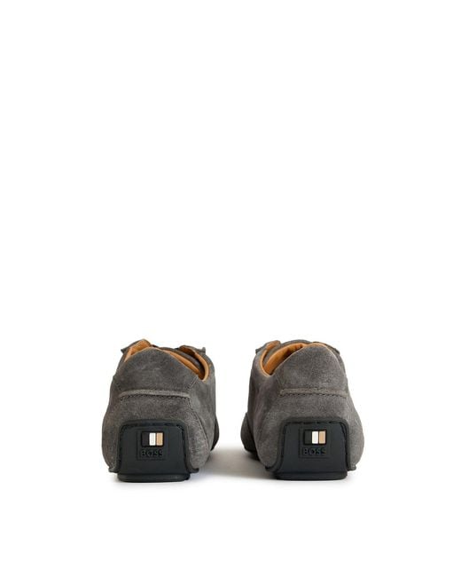 Boss Gray Noel Lowp Driving Shoes for men