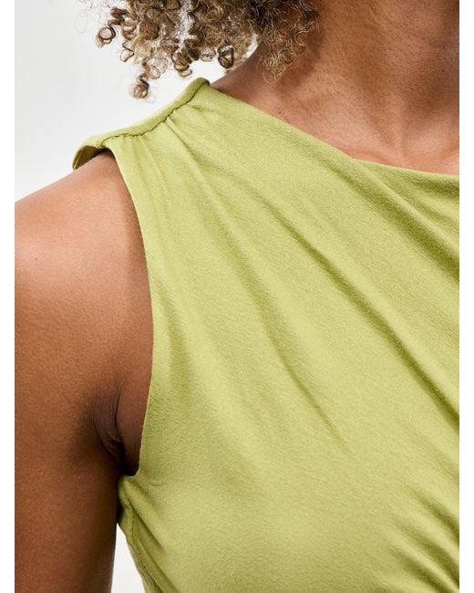 Nobody's Child Green Sleeveless Ruched Top