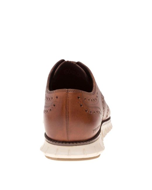 Cole Haan Brown Zerogrand Wing Ox Shoes Tan for men