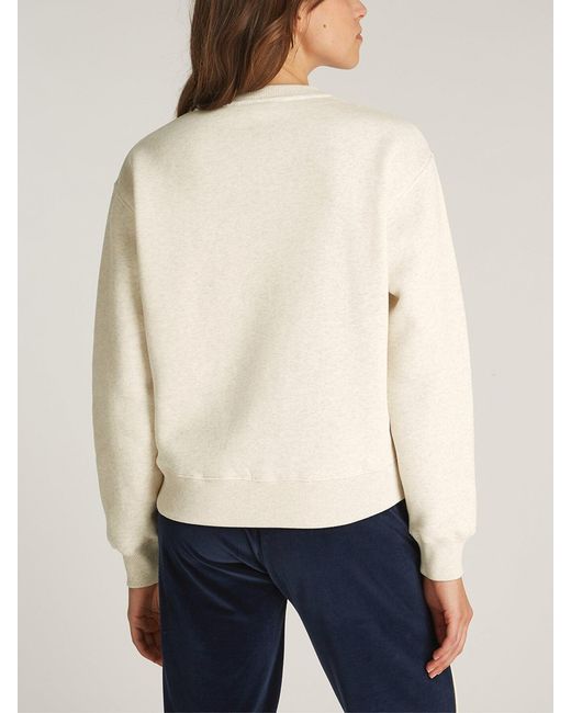 Tommy Hilfiger White Regular Fit Modern Crew Neck Sweatshirt