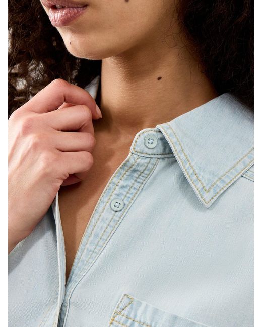 Free People Blue Bailey Shirt