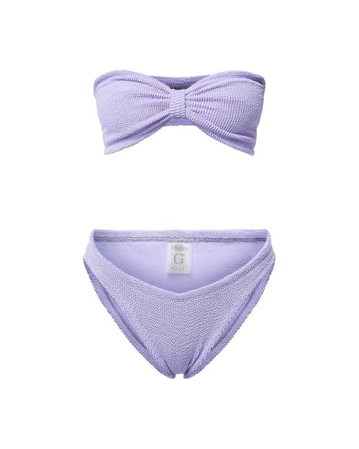 Hunza G Purple Women's Jean Bikini Lilac