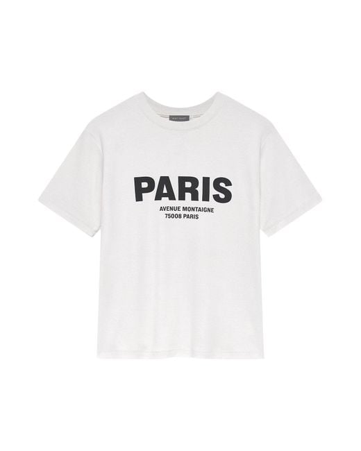 Mint Velvet White Women's Paris Slogan T-shirt