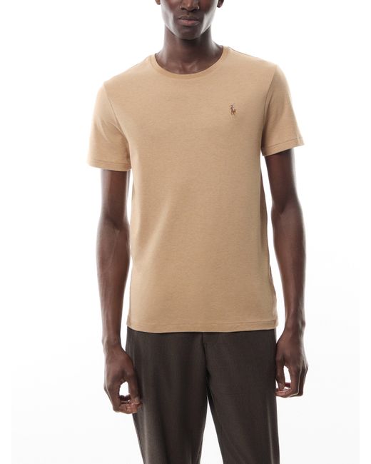 Polo Ralph Lauren Natural Custom Slim Fit Short Sleeve T-Shirt for men