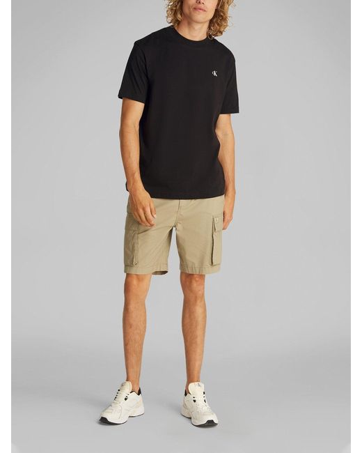 Calvin Klein Black Painted Ckj T-Shirt for men