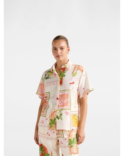Forever New White Ola Oversized Shirt