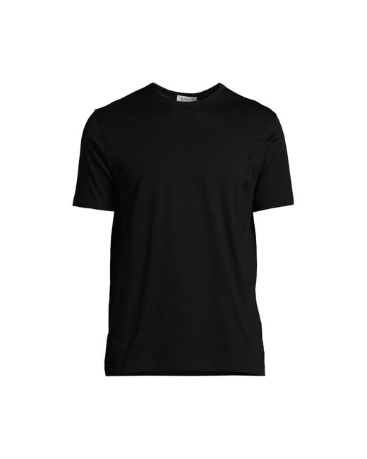 Sunspel Black Men's Classic Crew Neck T-shirt for men