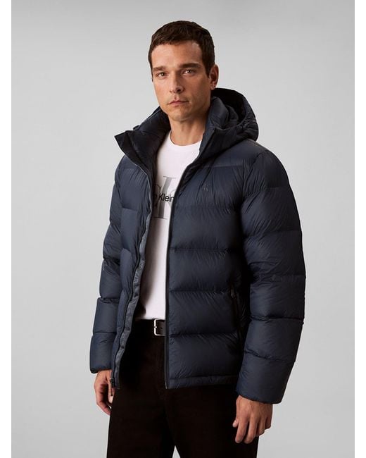 Calvin Klein Black Hooded Down Puffer Jacket for men