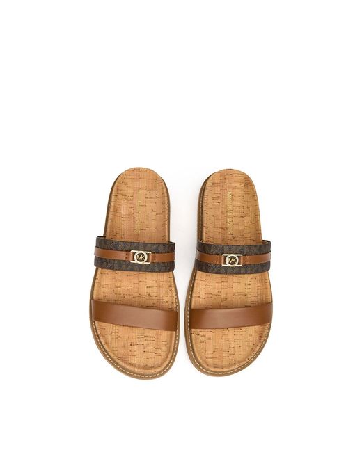 Michael Kors White Mandy Sandals