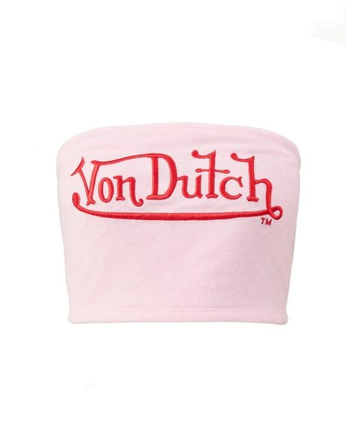 Von Dutch Pink Logo Tube Top