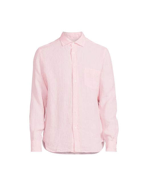 Hartford Pink Men's Paul Linen Shirt for men