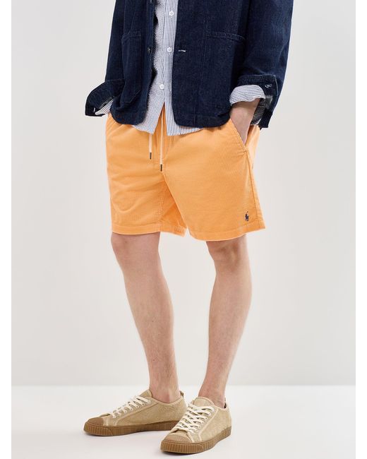 Polo Ralph Lauren Orange Corduroy Shorts for men