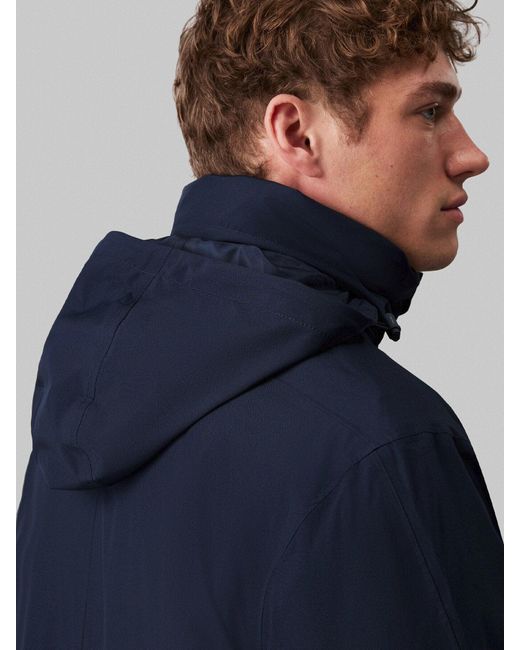 Calvin Klein Blue Mid Length Parka Jacket for men