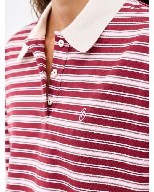 FRNCH Red Rumoi Cotton-Blend Polo Top