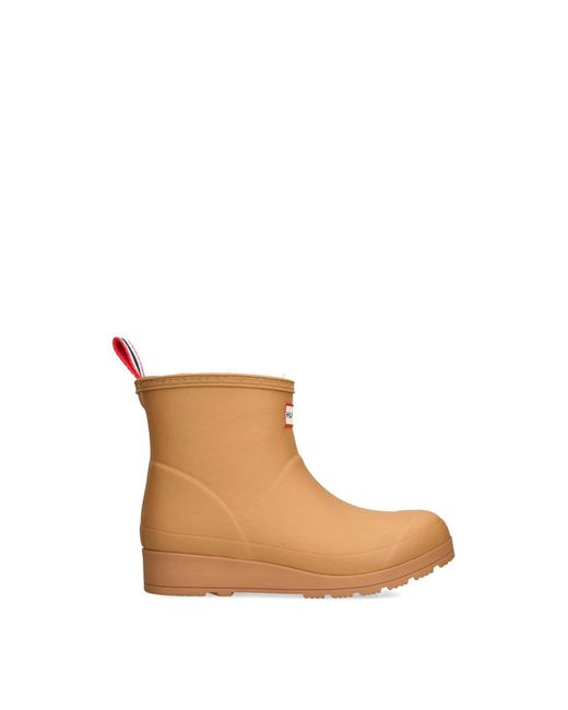Hunter White Play Shearling Insulated Short Wellington Boots