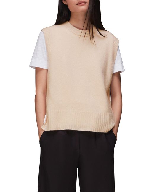 Whistles White Women's Wool Sleeveless Tank