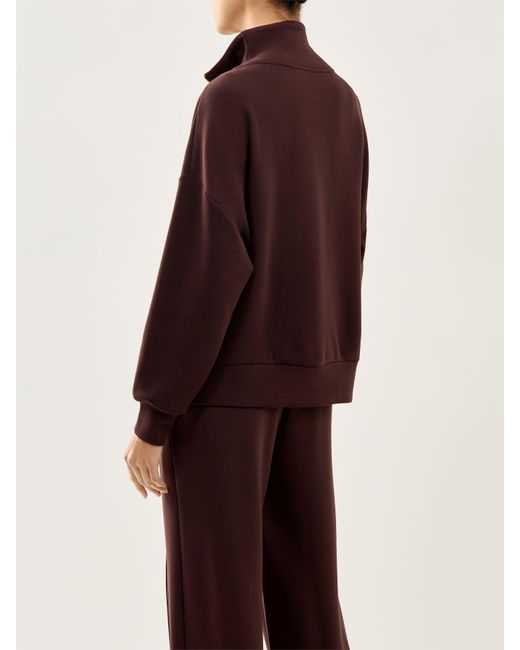 Varley Purple Hawley Half Zip Sweat