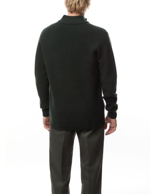 Fred Perry Black Textured Half Zip Jumper for men