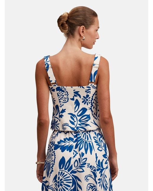 Forever New Blue Darcy Printed Top