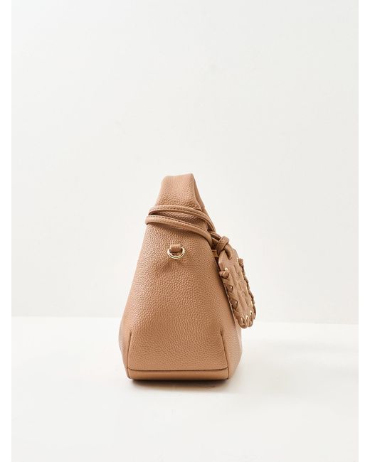 Ganni Multicolor Hobo Mini Tote Bag Tan