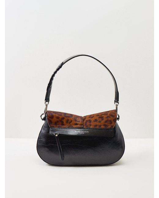 Gianni Chiarini Brown Helena Round Leopard Shoulder Bag