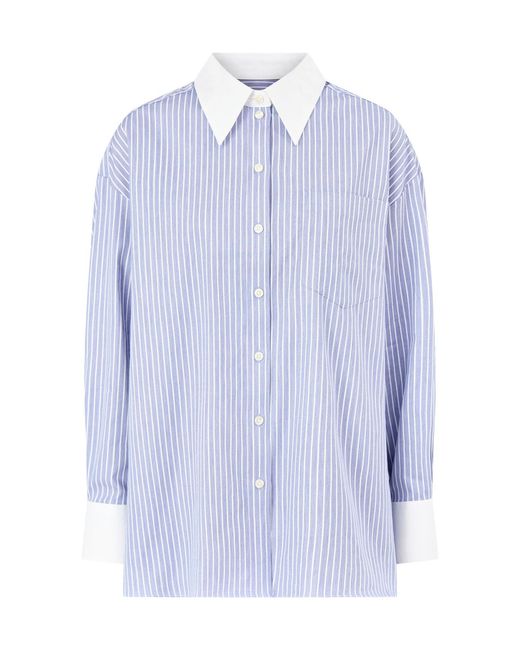 SELECTED Blue Romie Oversized Long Sleeve Shirt