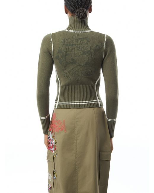 Ed Hardy Green Life Before Knitted Zip Thru Jacket